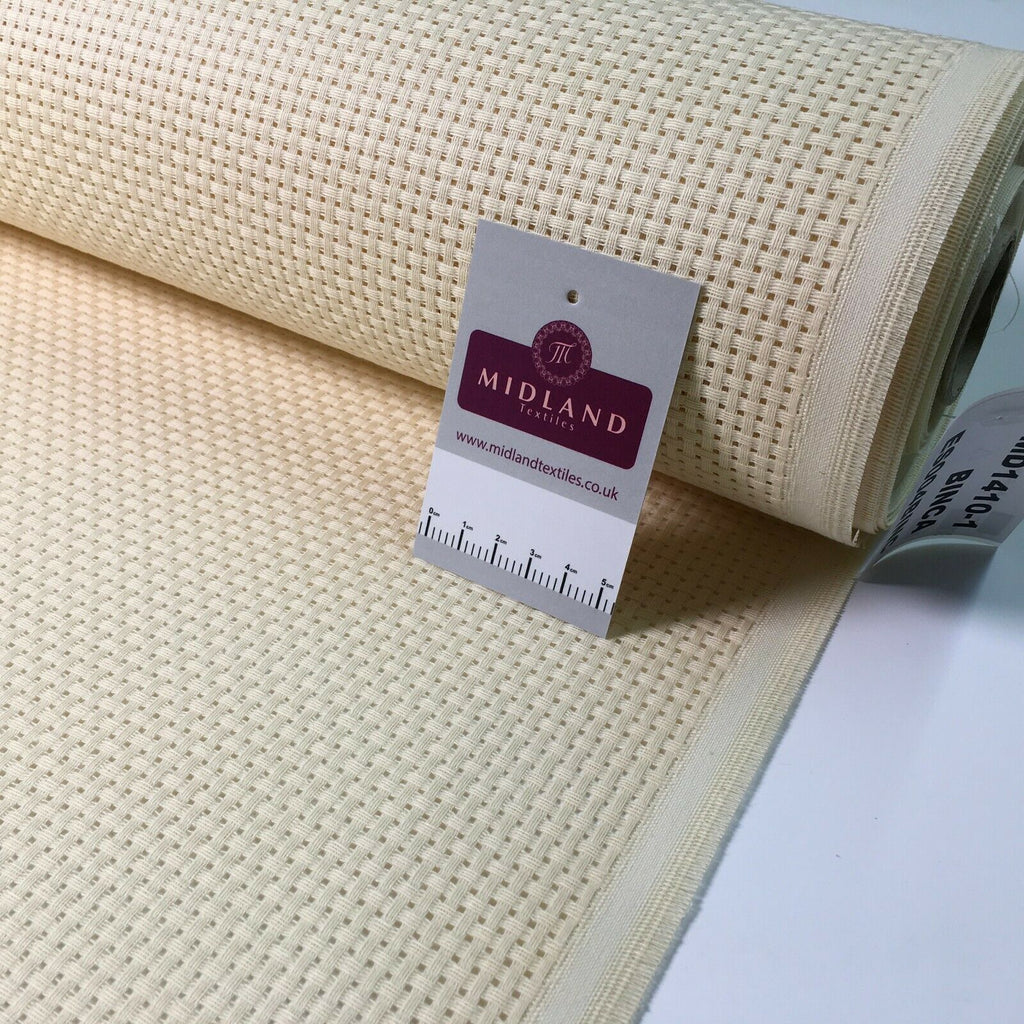 Plain Cream Binca matt 100% cotton sold by half meter Fabric 50 cm MD1410 Mtex