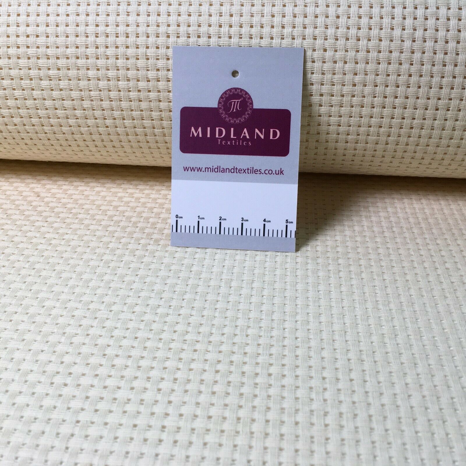 Cream Binca Fabric - 100% Cotton Matt Finish - Cross Stitch & Embroidery - 50cm wide MD1410