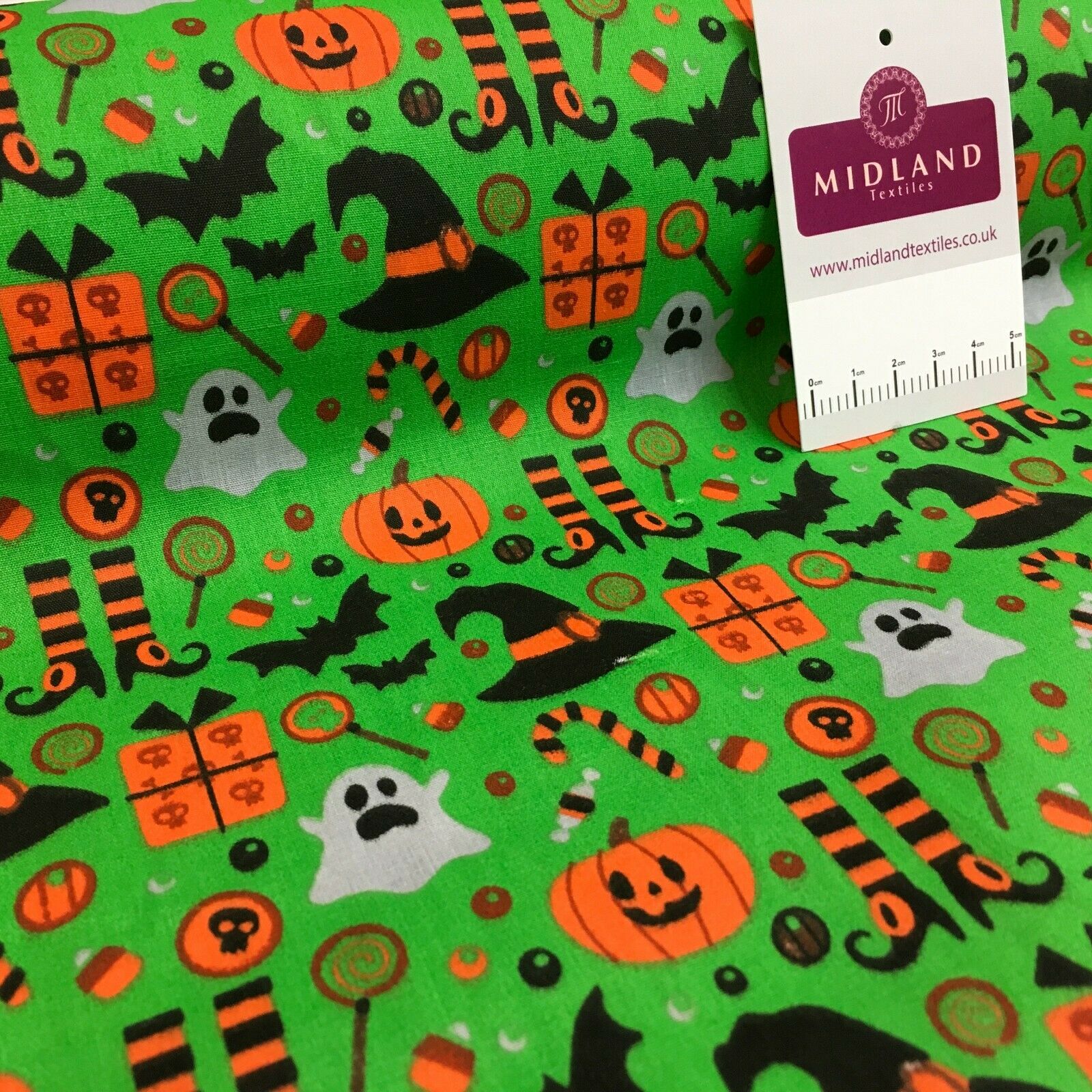 Halloween theme craft polycotton mask Fabric M1444 Mtex