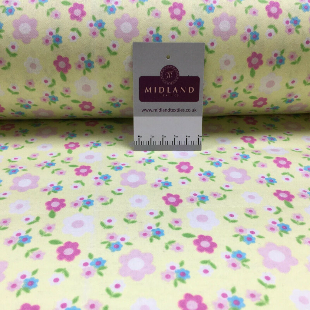 Soft Brushed cotton Winceyette Printed Fabric Many designs M1488