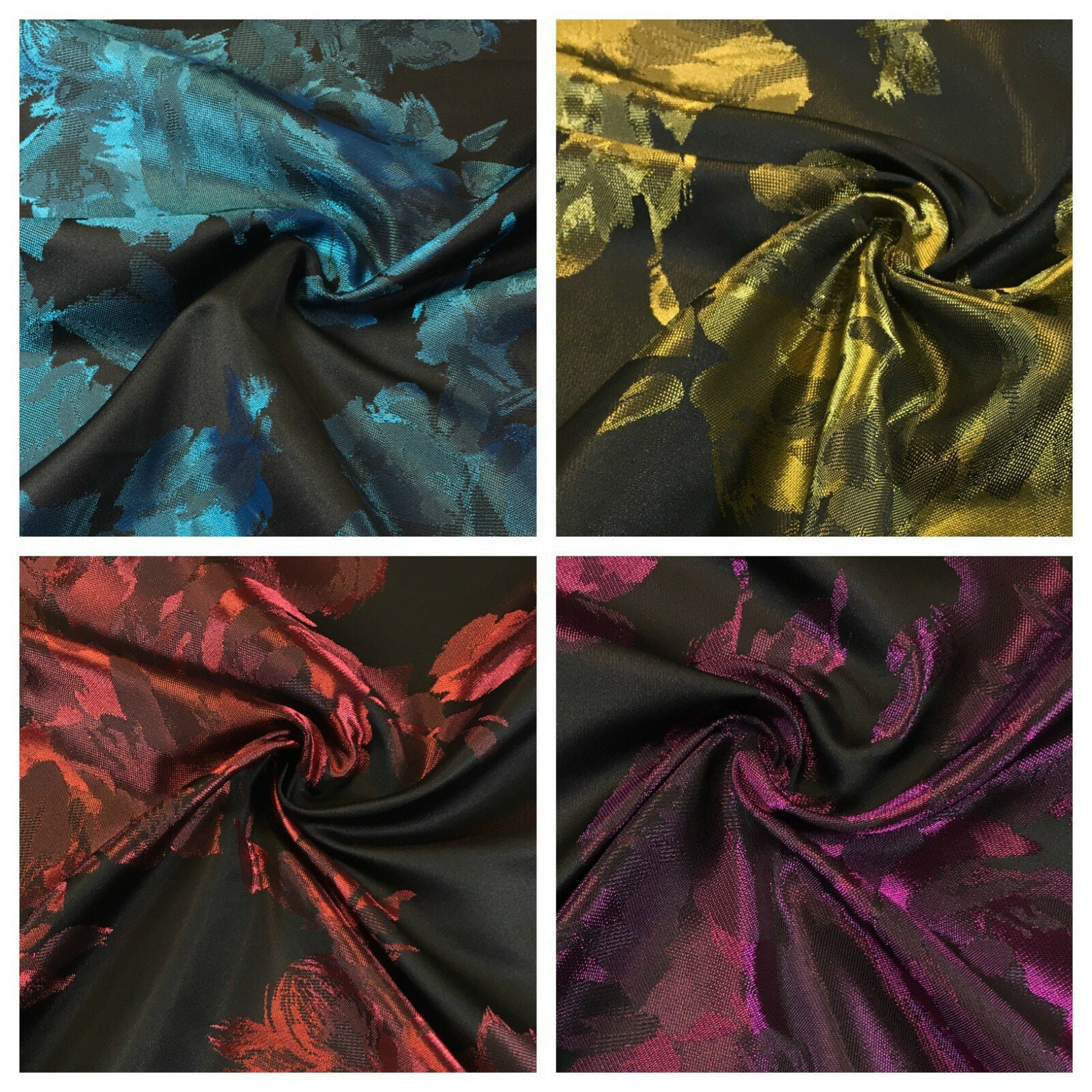 Vintage Floral taffeta fabric ideal for cushions and patchwork 58' M651 Mtex