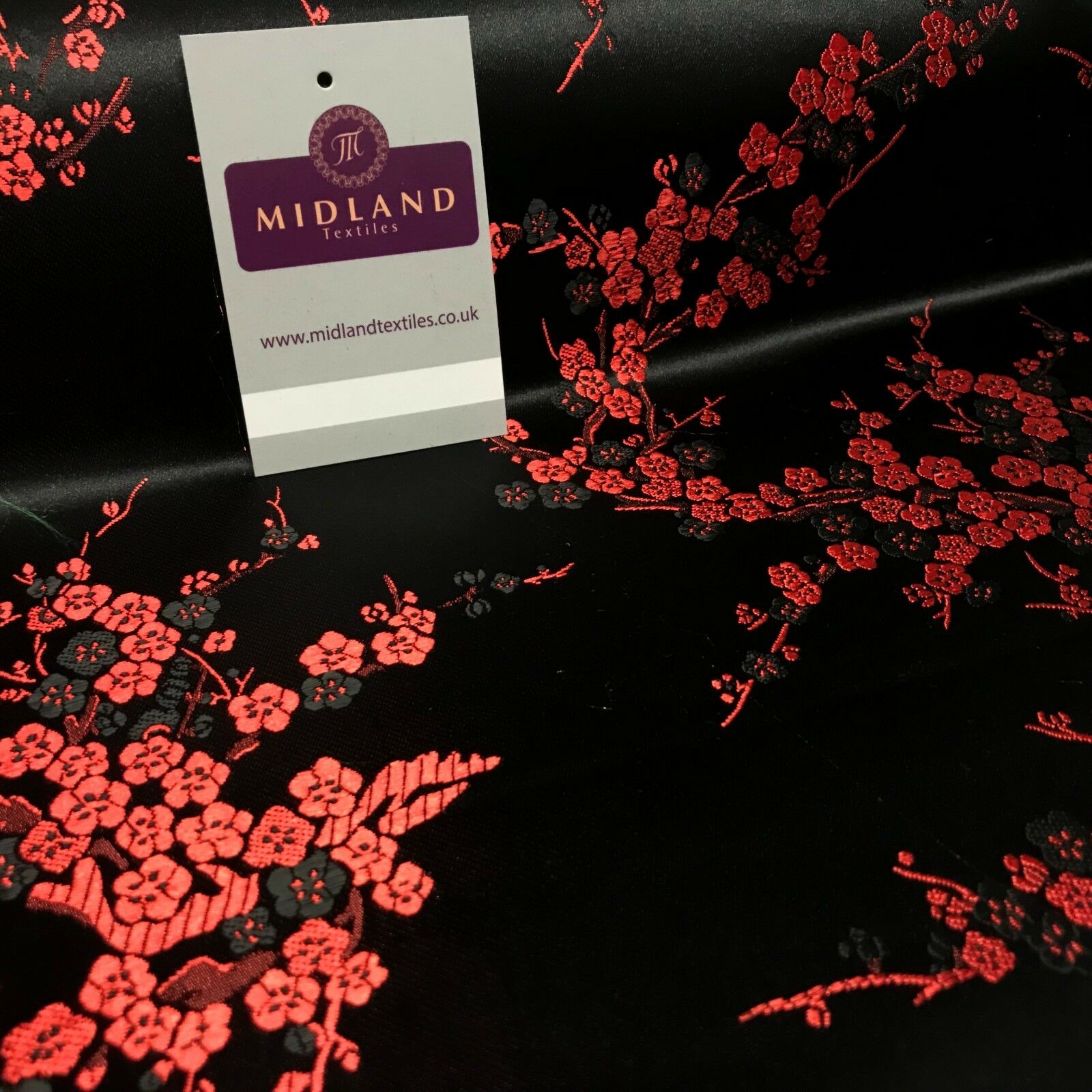 Chinese Blossom Satin Brocade Dress Fabric -  M240 Mtex
