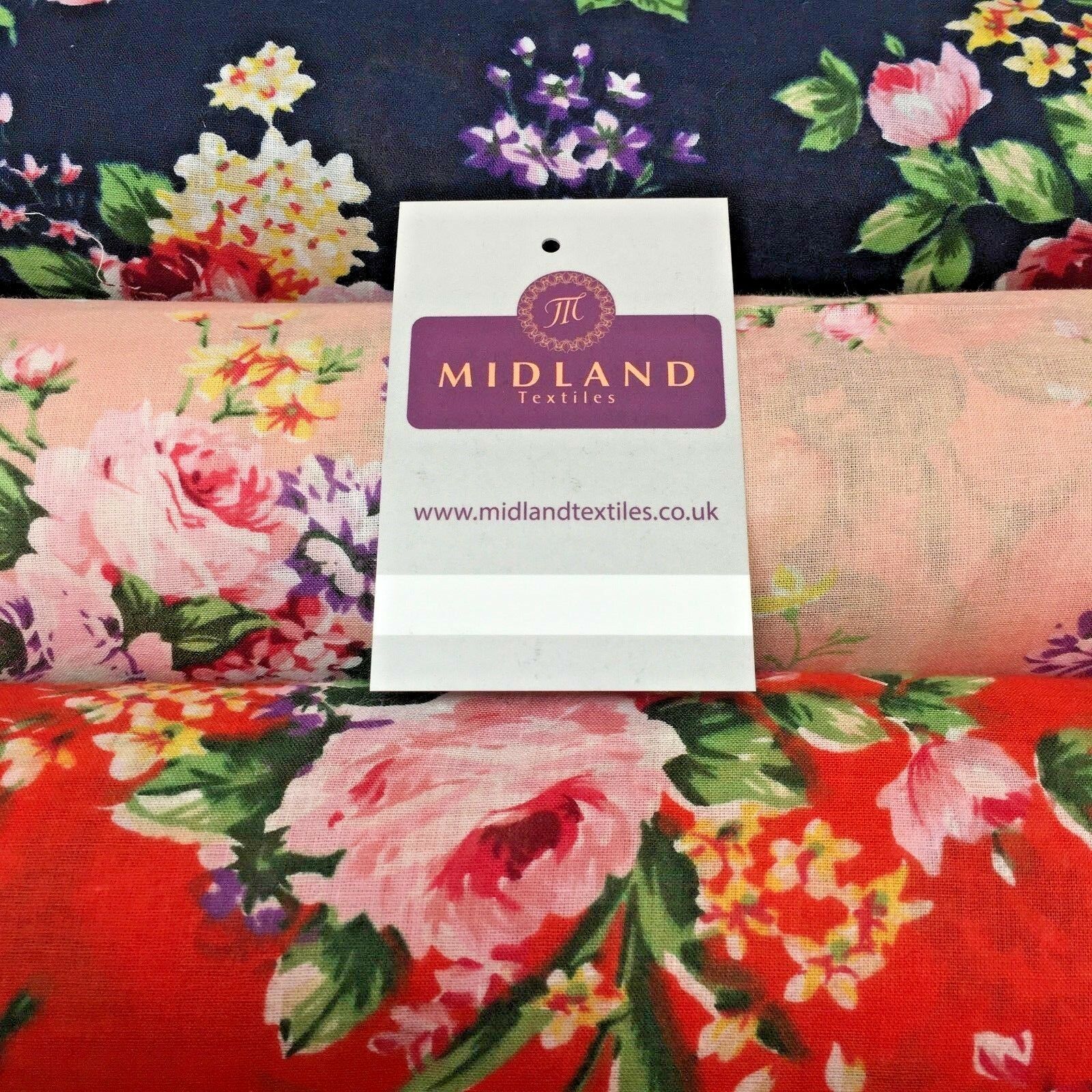 Vintage Floral Printed 100% Cotton Lawn Dress Fabric 58' Wide MH953 Mtex