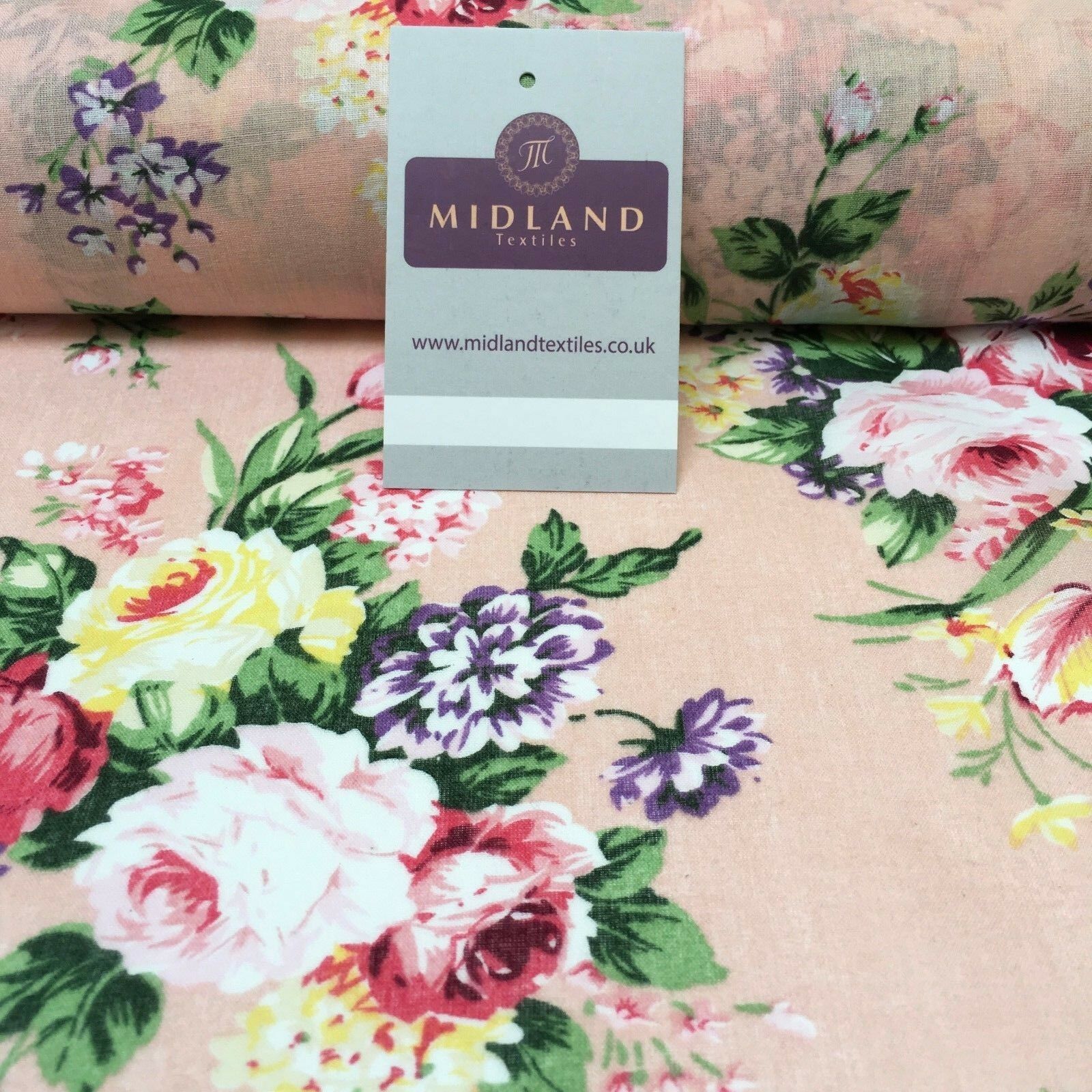 Vintage Floral Printed 100% Cotton Lawn Dress Fabric 58' Wide MH953 Mtex