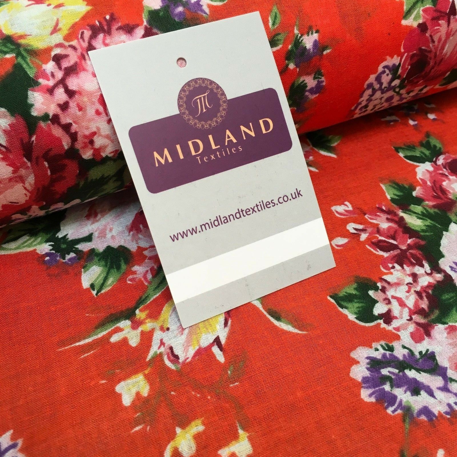 Vintage Floral Printed 100% Cotton Lawn Dress Fabric 58' Wide MH953 Mtex