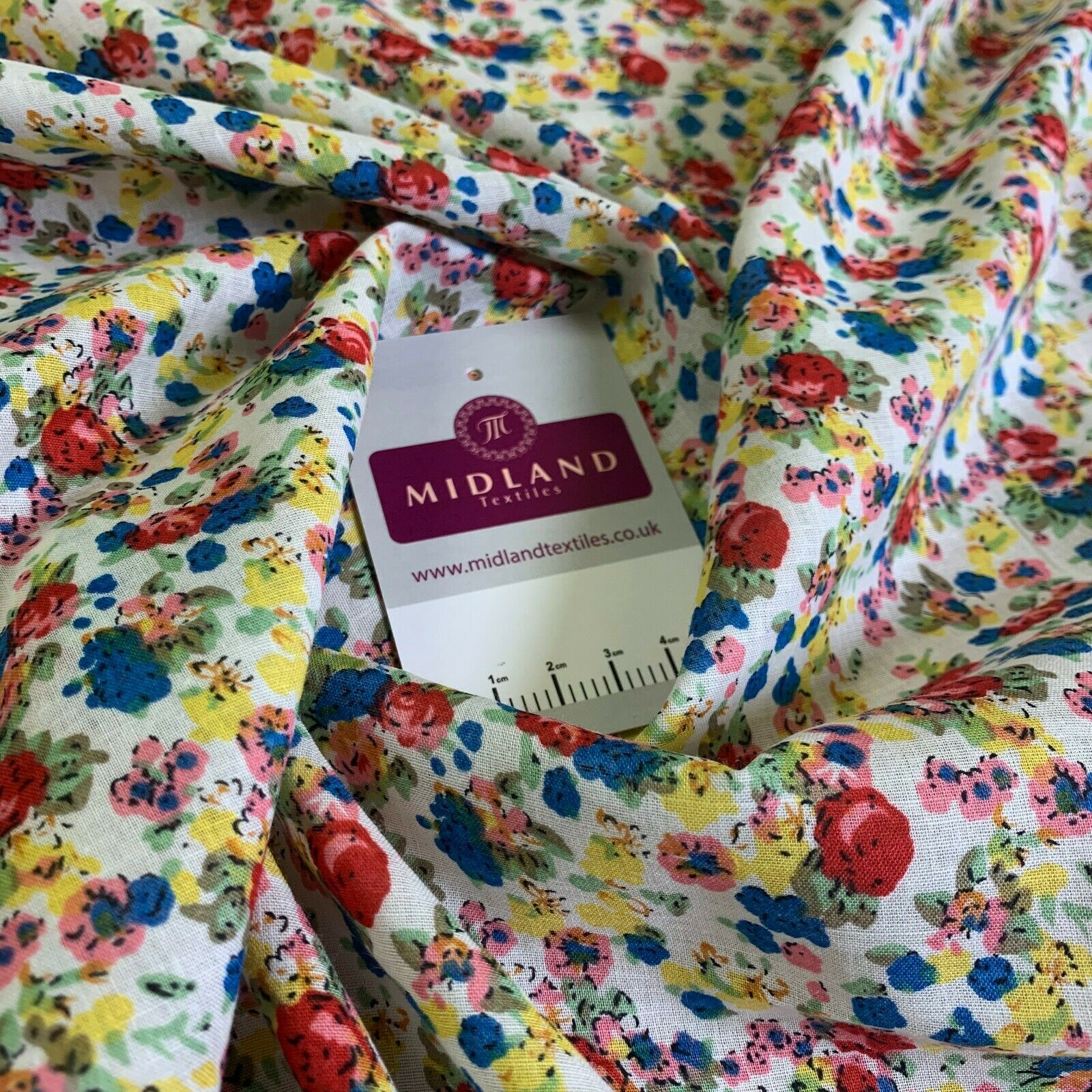 Vintage Floral Printed 100% Cotton Lawn Dress Fabric 58' Wide MH953 Mtex