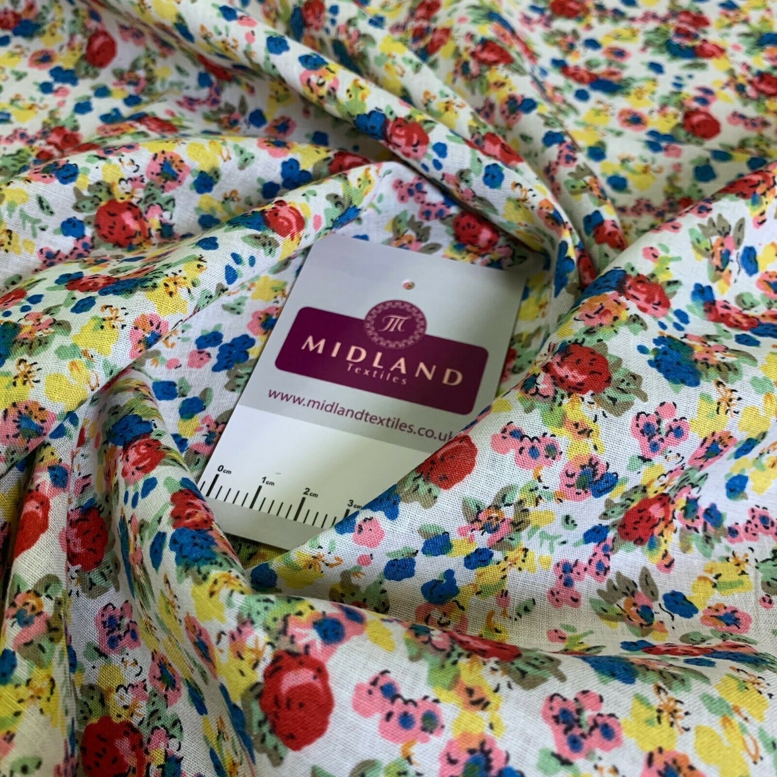 Vintage Floral Printed 100% Cotton Lawn Dress Fabric 58' Wide MH953 Mtex