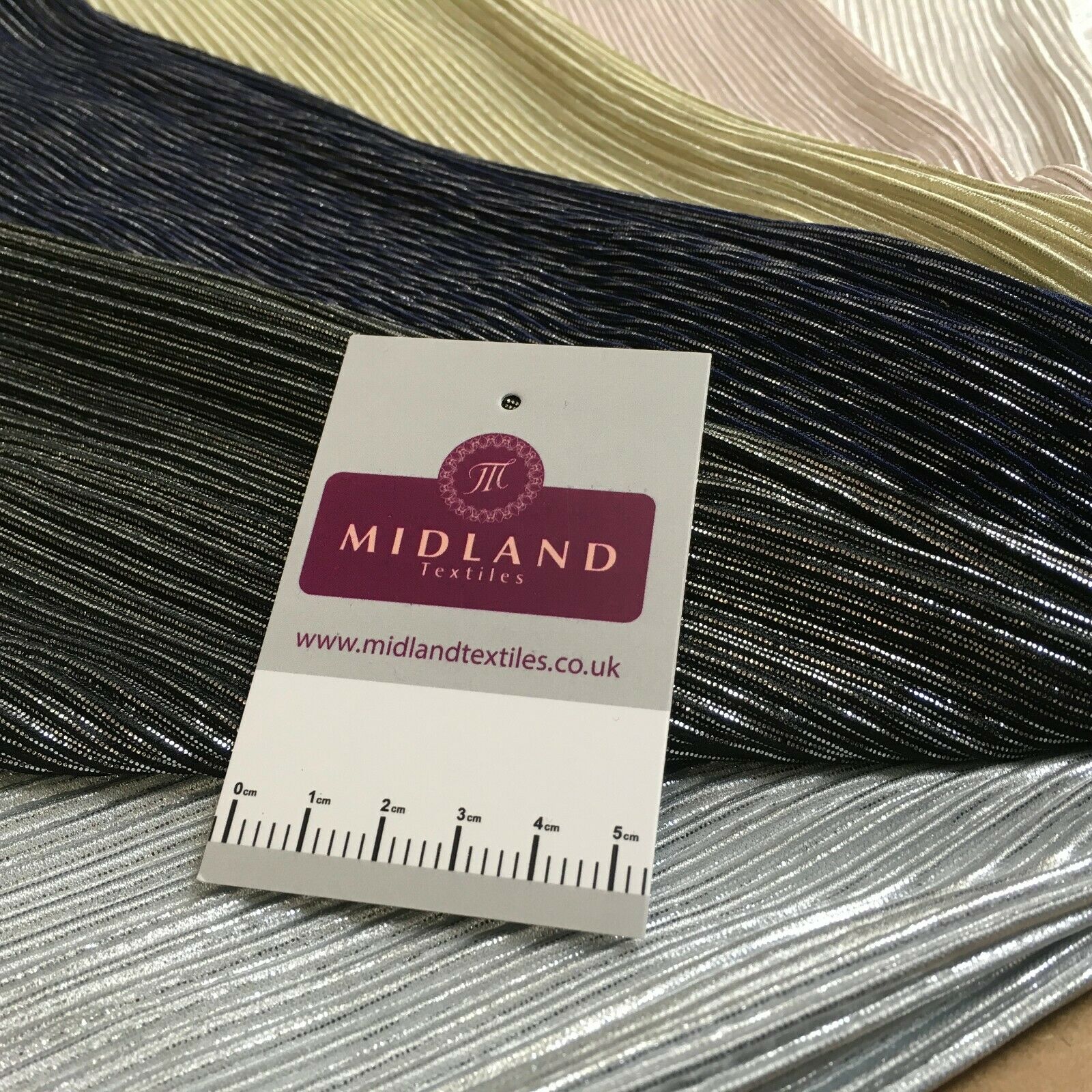 Silver Foil Metallic Pleated Palazzo Crushed Stretch Fabric 150 cm MR1375 Mtex
