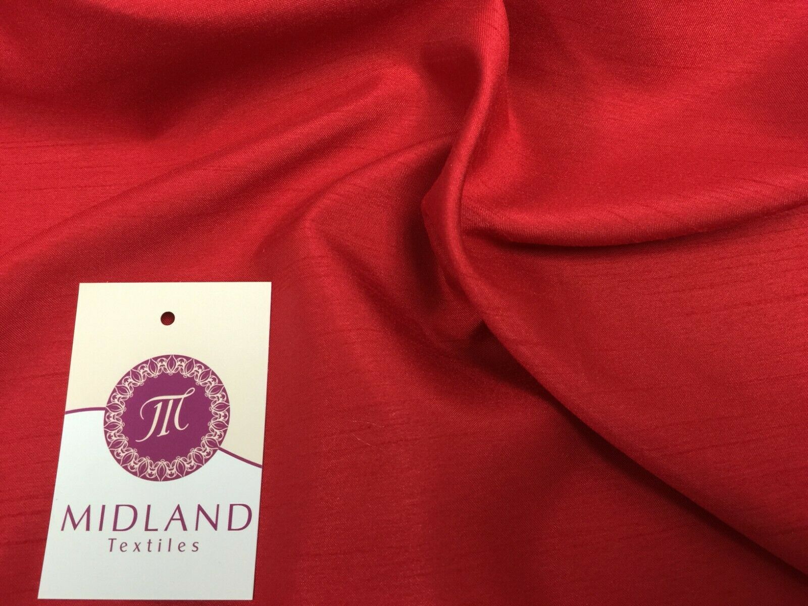 SATIN BACKED FAUX DUPION Shantung RAW SILK 100% POLYESTER FABRIC 44' M299