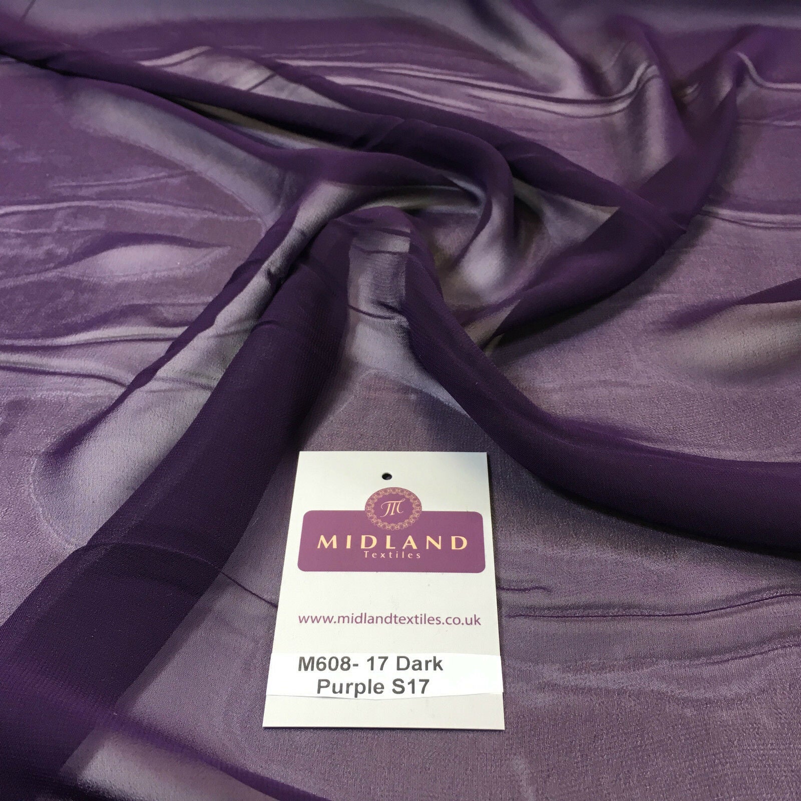 Samples Only of Hi-Multi Caress Chiffon Sheer Fabric Semi-Transparent  M608 Mtex