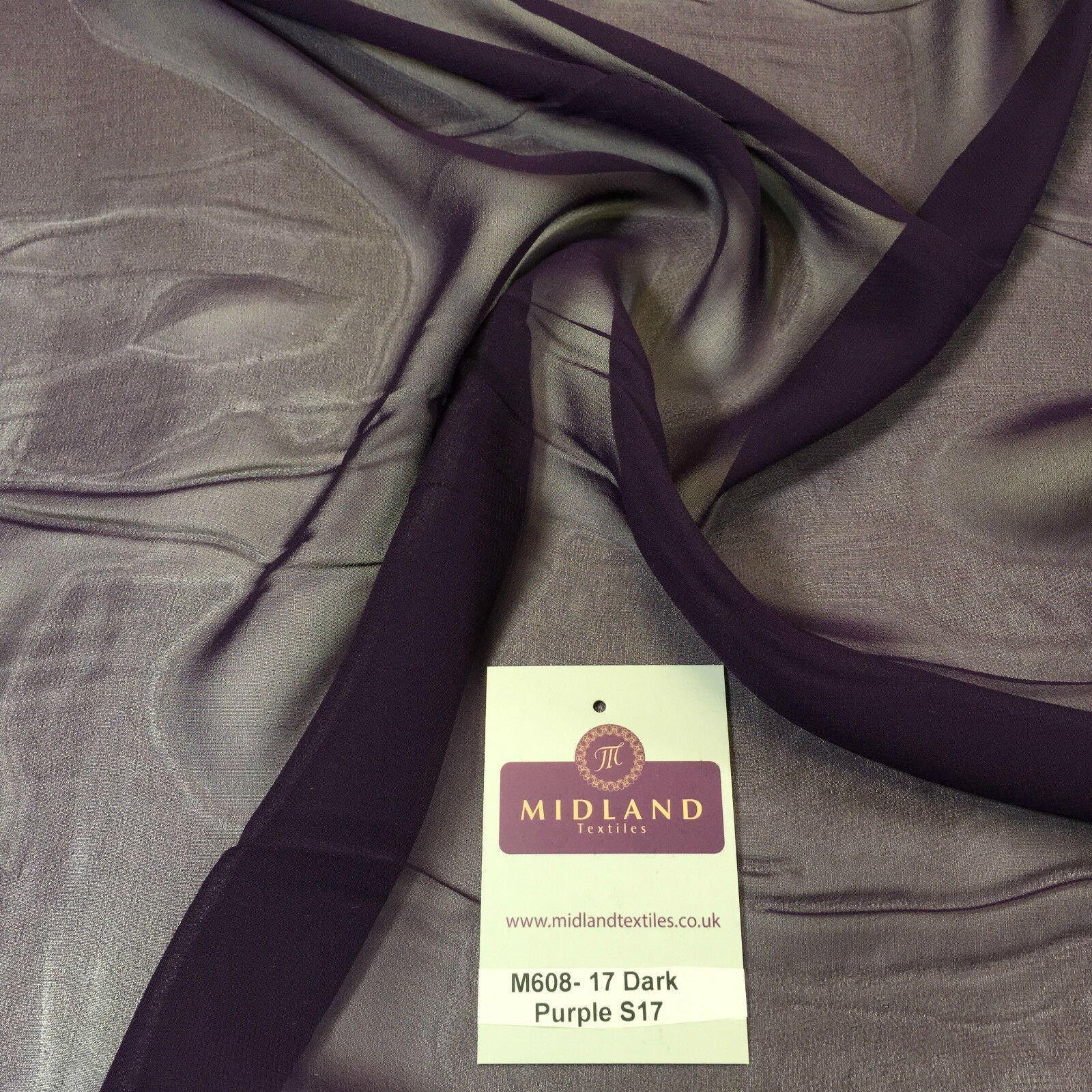 Samples Only of Hi-Multi Caress Chiffon Sheer Fabric Semi-Transparent  M608 Mtex