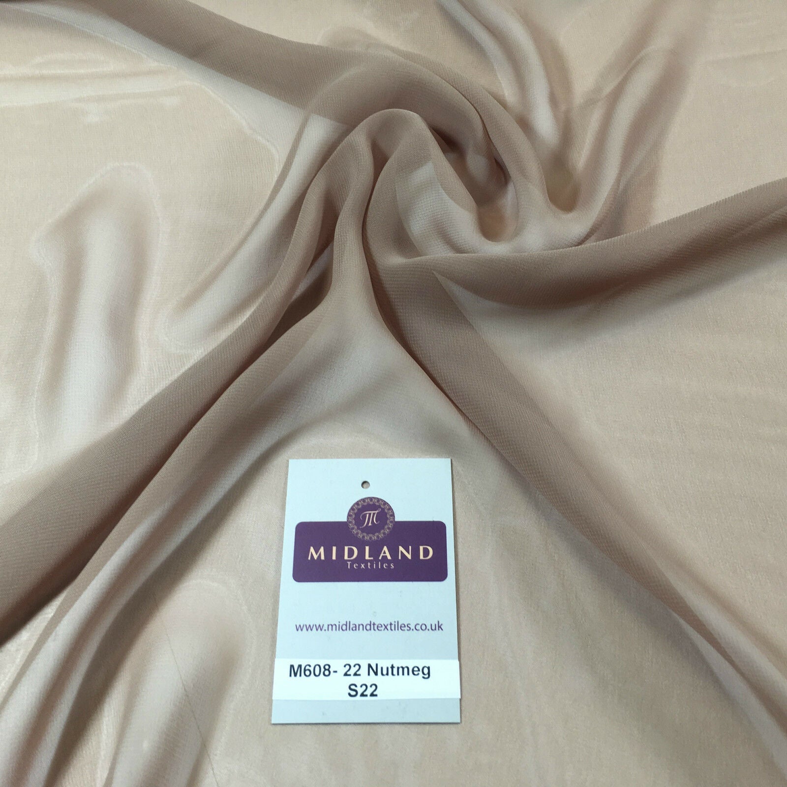 Samples Only of Hi-Multi Caress Chiffon Sheer Fabric Semi-Transparent  M608 Mtex