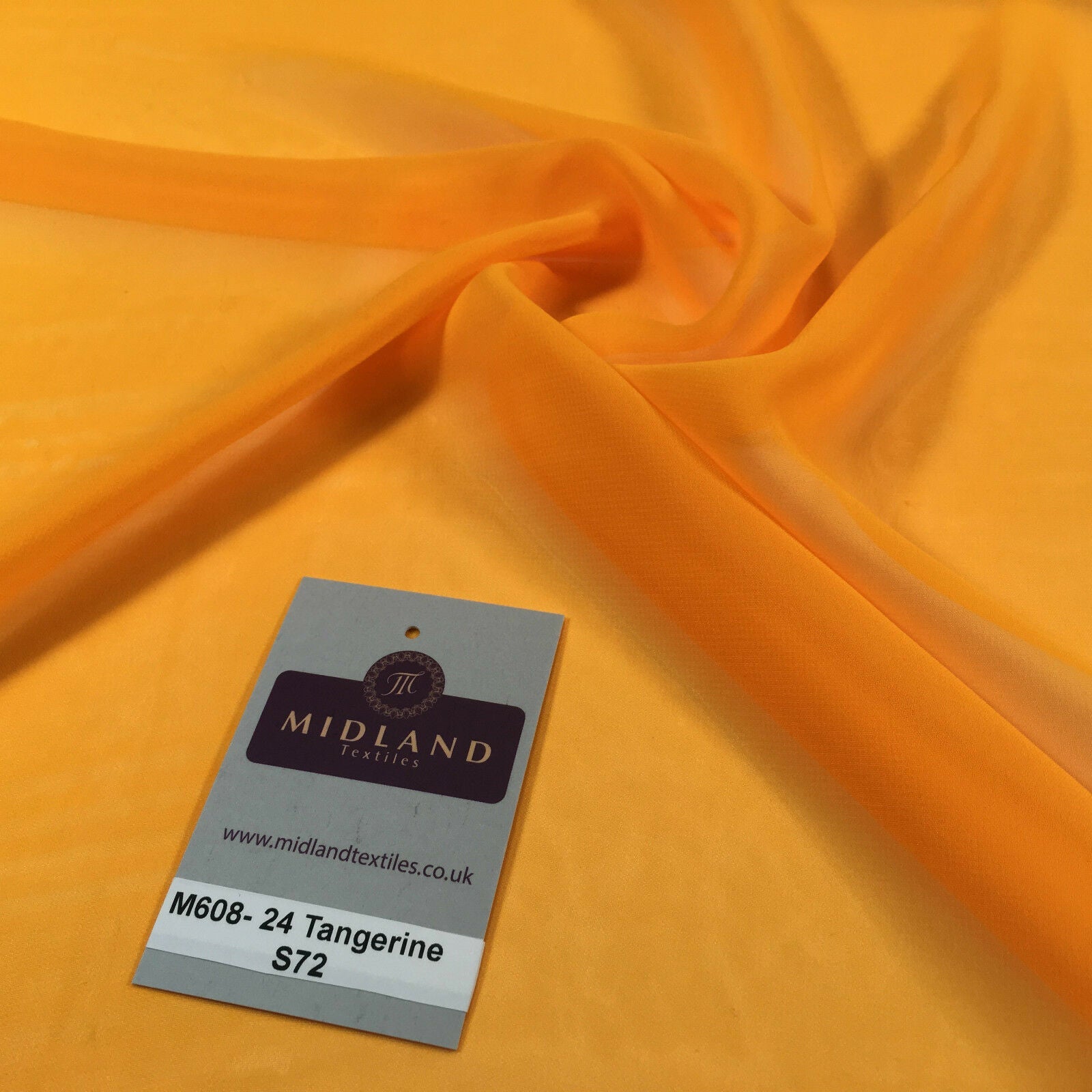 Samples Only of Hi-Multi Caress Chiffon Sheer Fabric Semi-Transparent  M608 Mtex