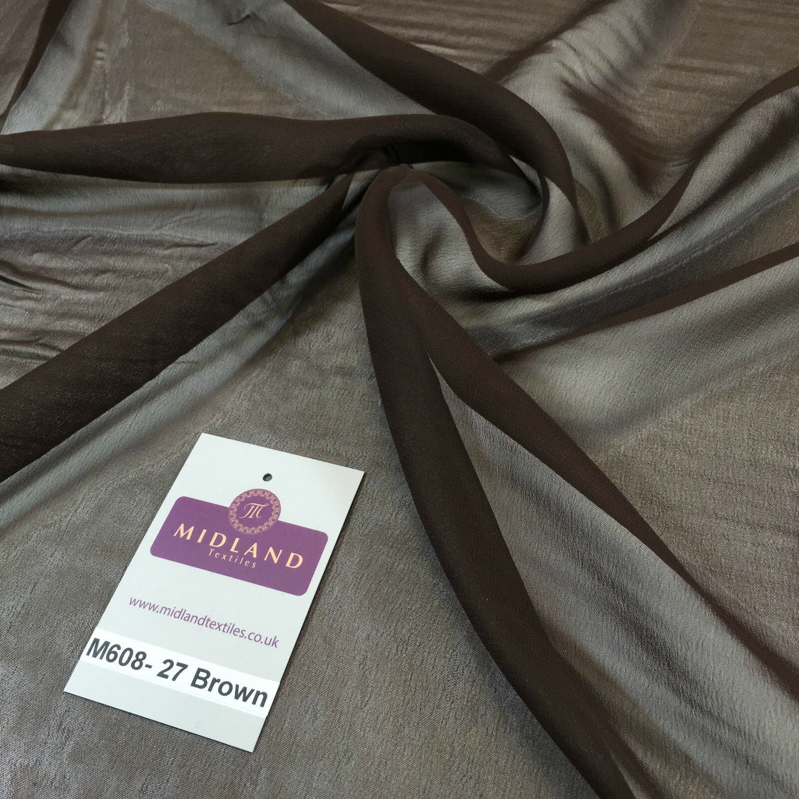 Samples Only of Hi-Multi Caress Chiffon Sheer Fabric Semi-Transparent  M608 Mtex