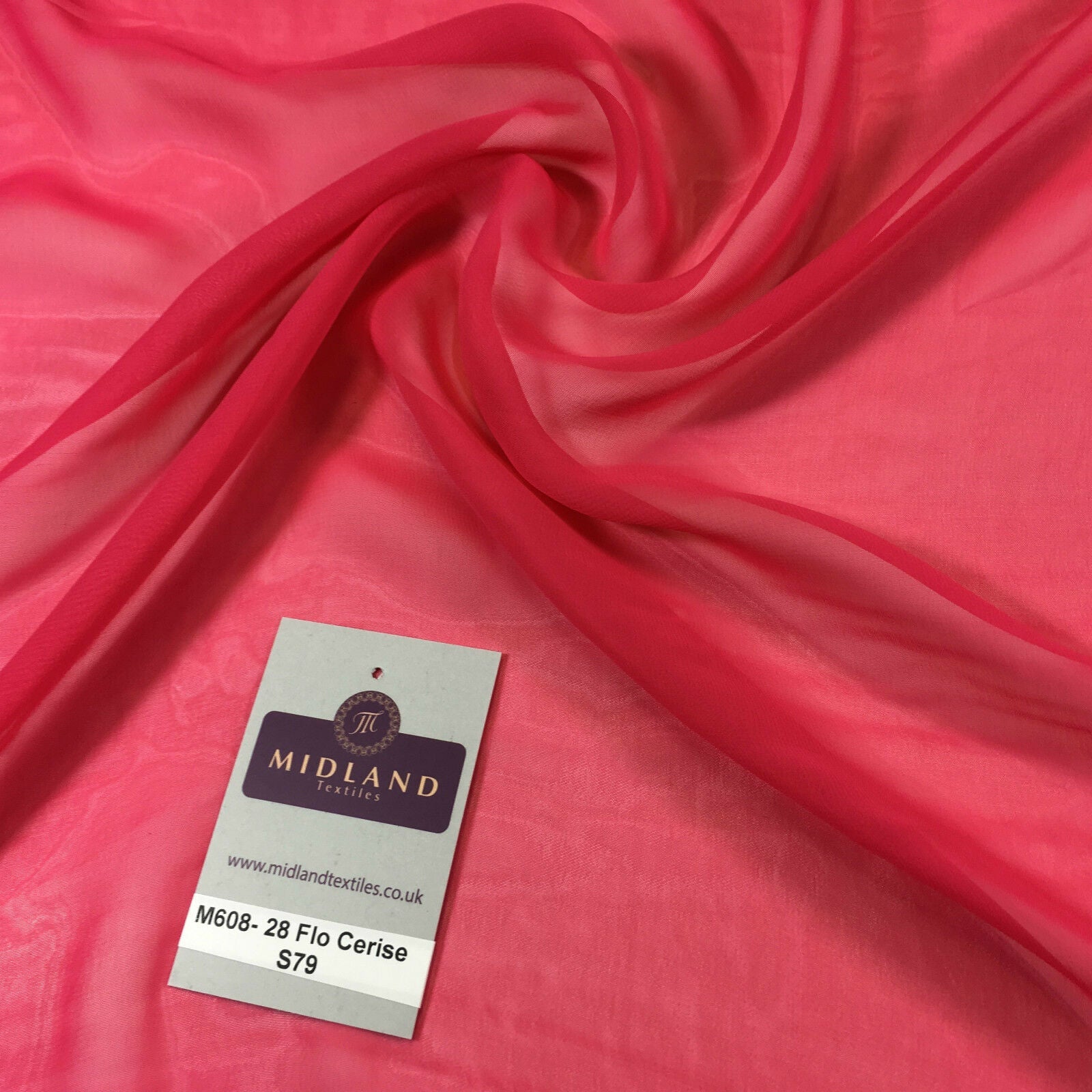 Samples Only of Hi-Multi Caress Chiffon Sheer Fabric Semi-Transparent  M608 Mtex