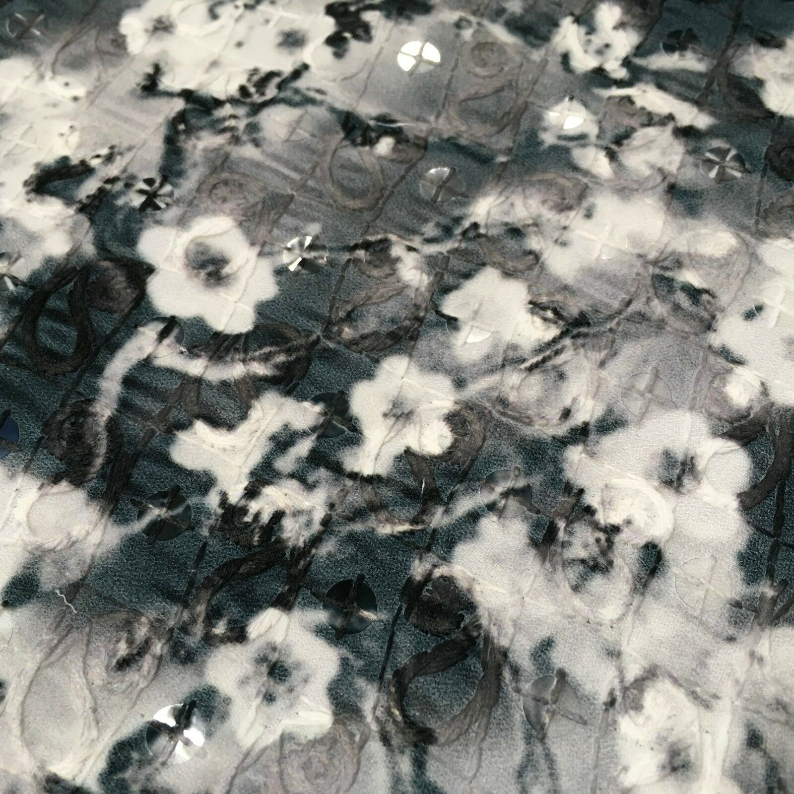 Digital Printed Cotton Border with Sequin Fabric 55' Wide MQ995 Mtex