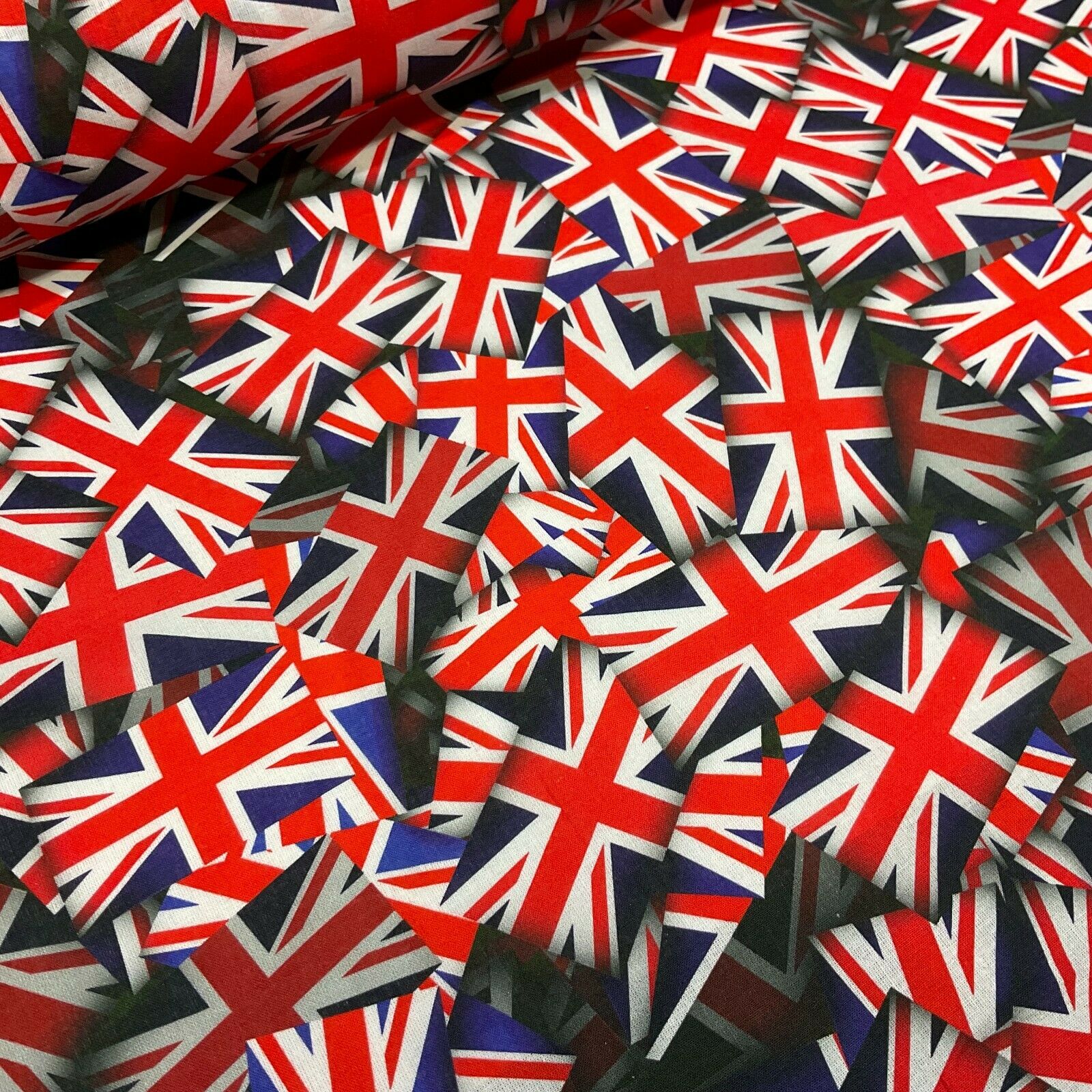 Collage Queen Stamp 100 % cotton Jubilee crafting bunting printed Fabric  M1607