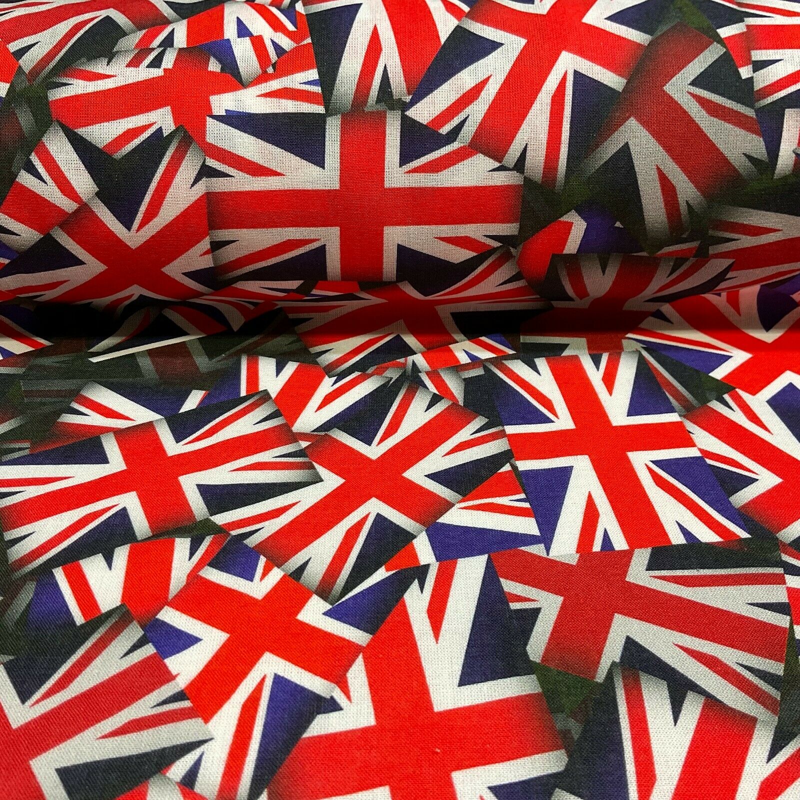 Collage Queen Stamp 100 % cotton Jubilee crafting bunting printed Fabric  M1607