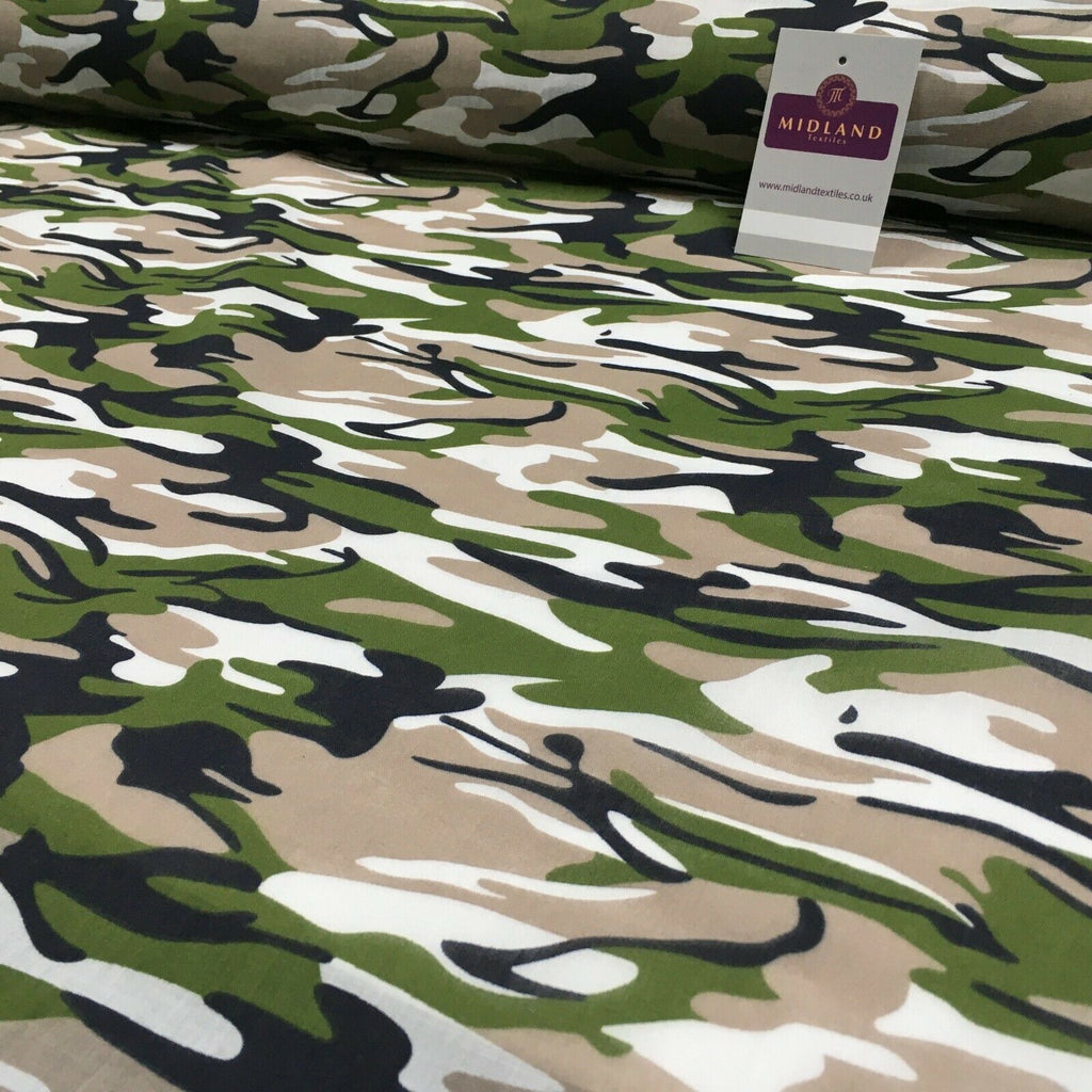 Army Military Camouflage  Polycotton Fabric 110cm Wide MS1352 Mtex