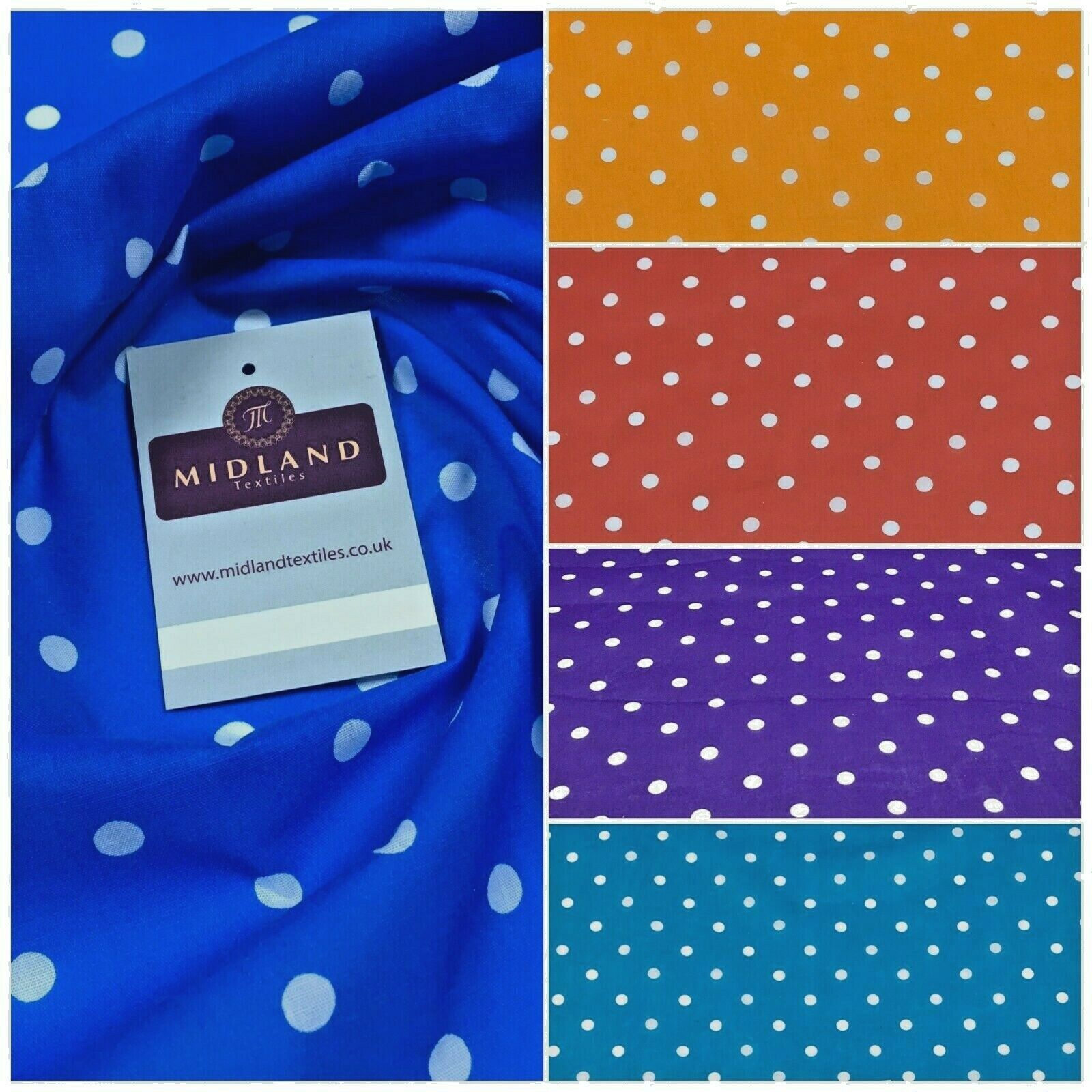 Pea Spot Dot print polycotton Fabric 110cm Wide MS1351 Mtex Mask Fabric