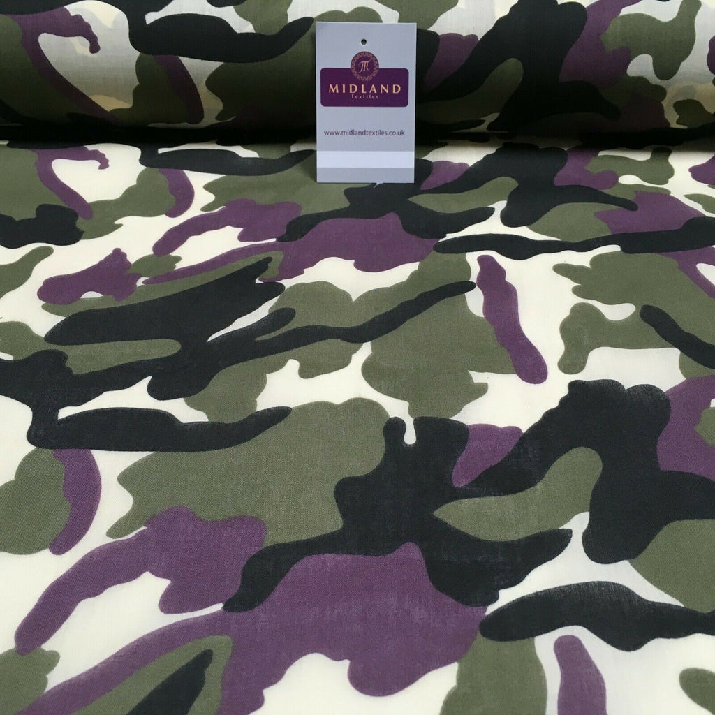 Army Military Camouflage  Polycotton Fabric 110cm Wide MS1352 Mtex