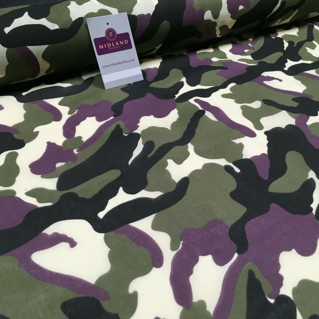 Army Military Camouflage  Polycotton Fabric 110cm Wide MS1352 Mtex