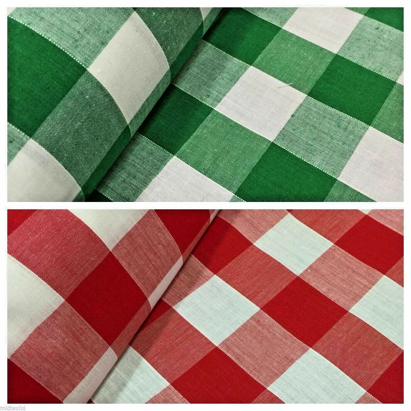 Timeless 1-inch Gingham Check Polycotton Fabric - 44' Wide - M31 Mtex
