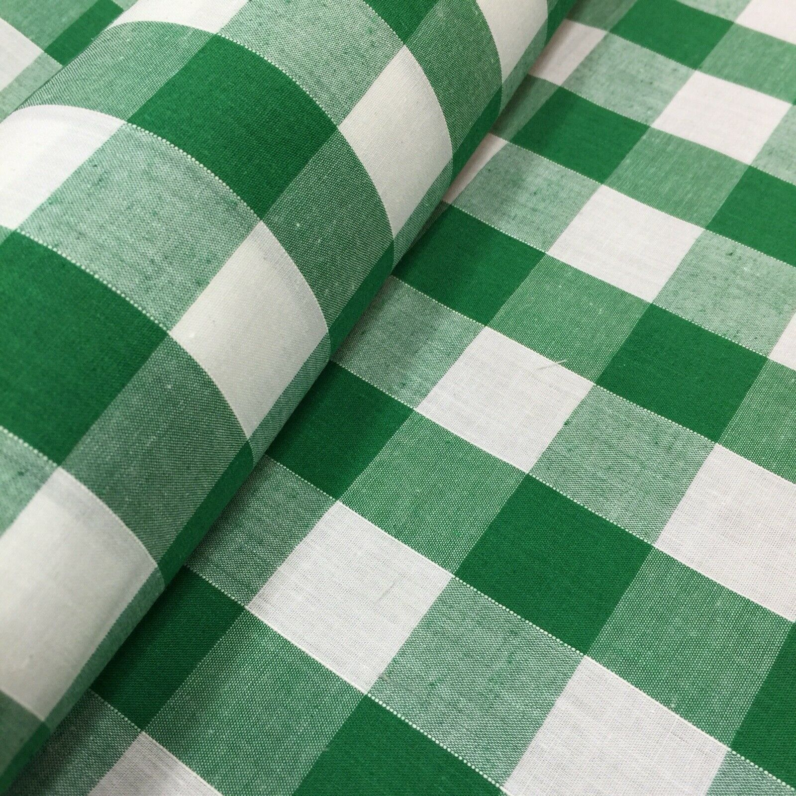 Timeless 1-inch Gingham Check Polycotton Fabric - 44' Wide - M31 Mtex