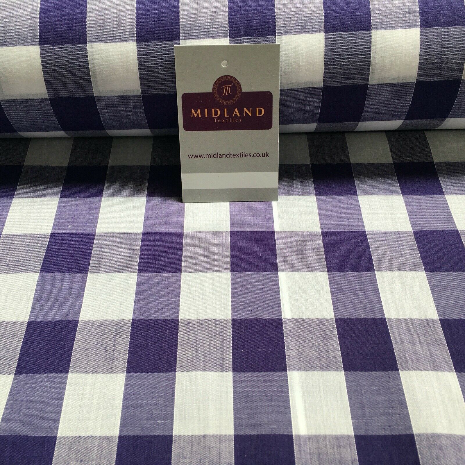 Timeless 1-inch Gingham Check Polycotton Fabric - 44' Wide - M31 Mtex