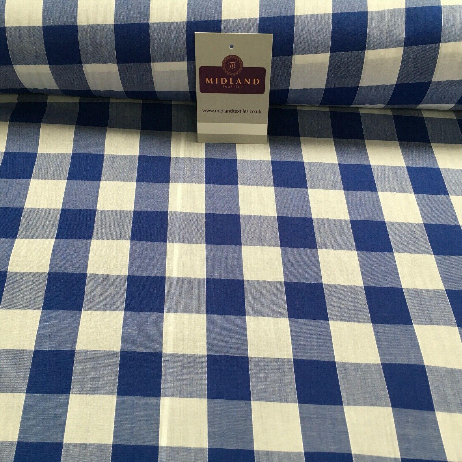 Timeless 1-inch Gingham Check Polycotton Fabric - 44' Wide - M31 Mtex