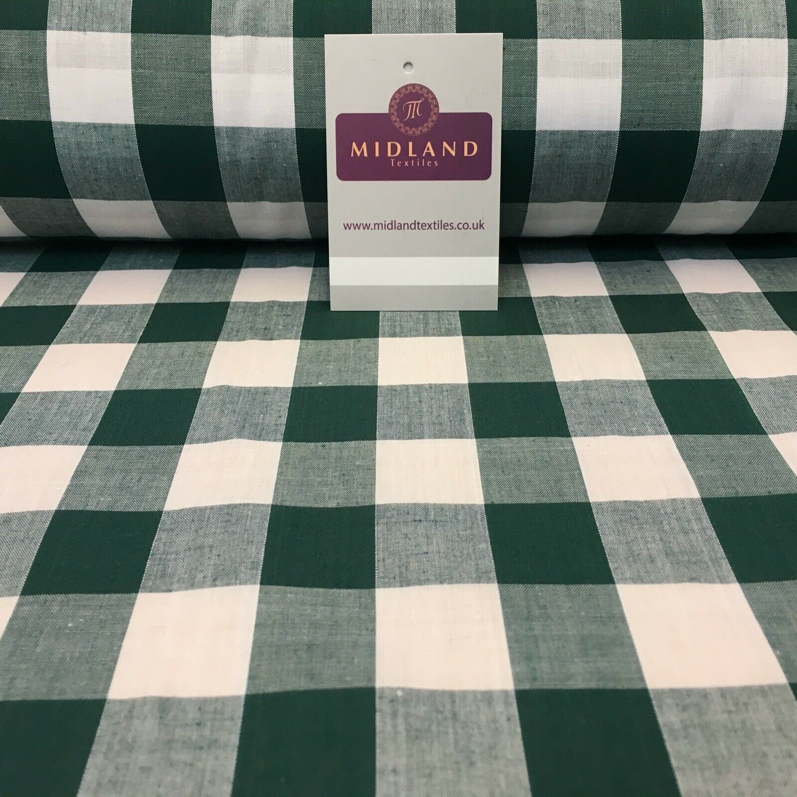 Timeless 1-inch Gingham Check Polycotton Fabric - 44' Wide - M31 Mtex