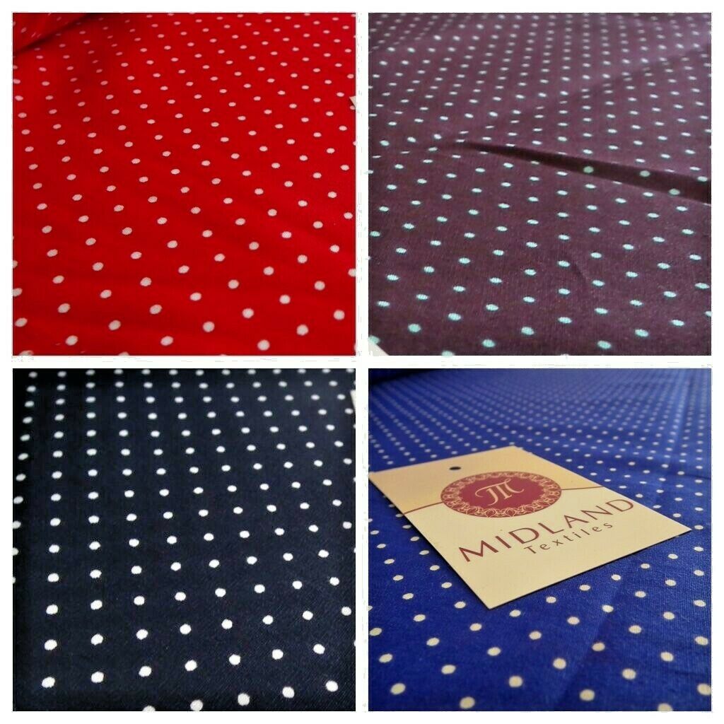 Mini 2mm Polka Dot 100% Cotton Poplin mask Fabric 44