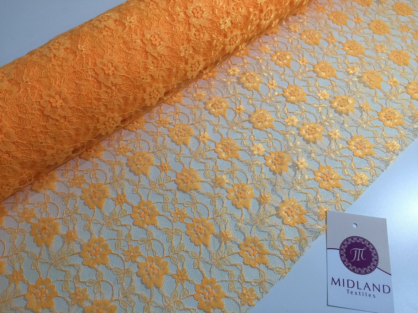 Floral Lace Net Fabric (Per Metre) Midtex  45' Wide M184