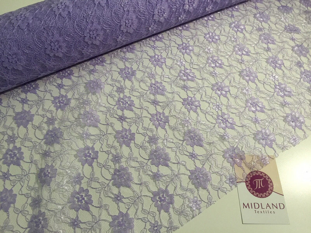 Floral Lace Net Fabric (Per Metre) Midtex  45