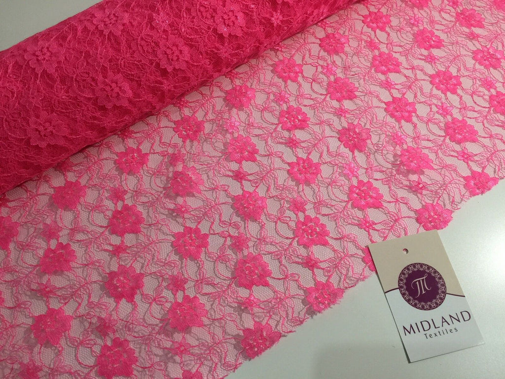 Floral Lace Net Fabric (Per Metre) Midtex  45