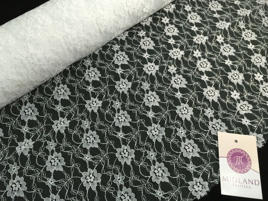 Floral Lace Net Fabric (Per Metre) Midtex  45