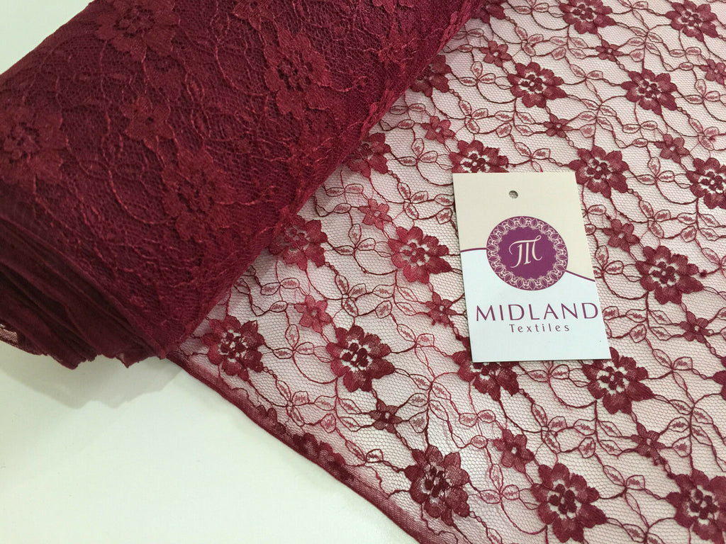 Floral Lace Net Fabric (Per Metre) Midtex  45