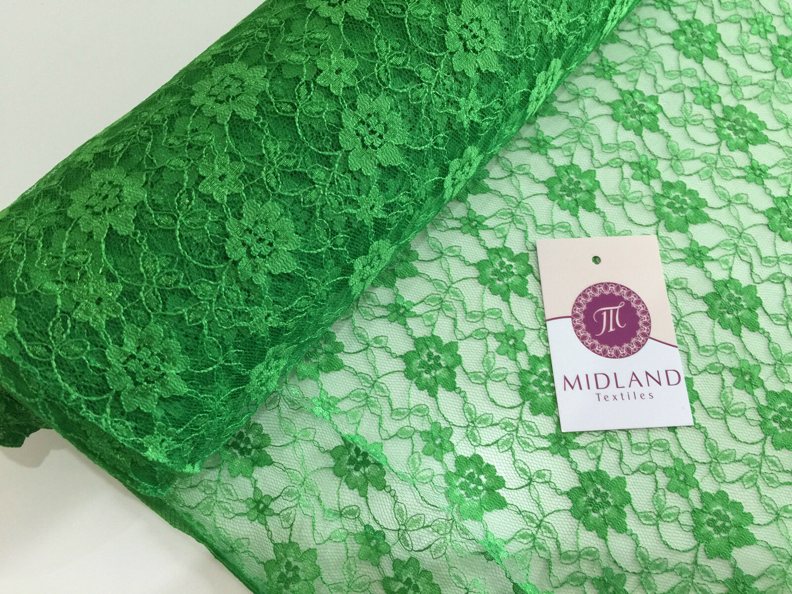 Floral Lace Net Fabric (Per Metre) Midtex  45' Wide M184