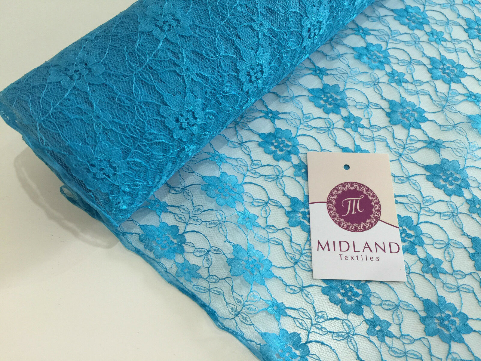 Floral Lace Net Fabric (Per Metre) Midtex  45' Wide M184