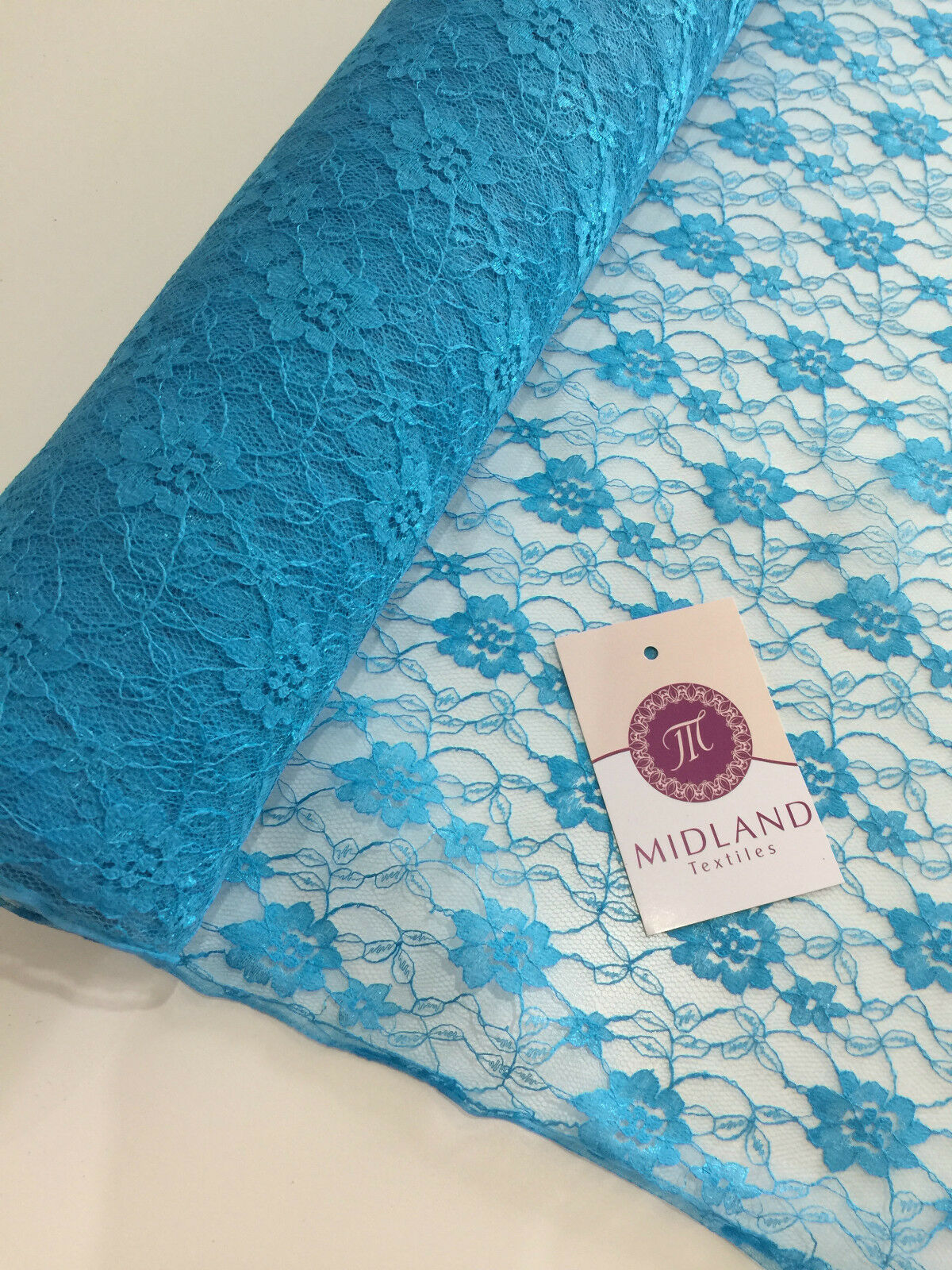 Floral Lace Net Fabric (Per Metre) Midtex  45' Wide M184