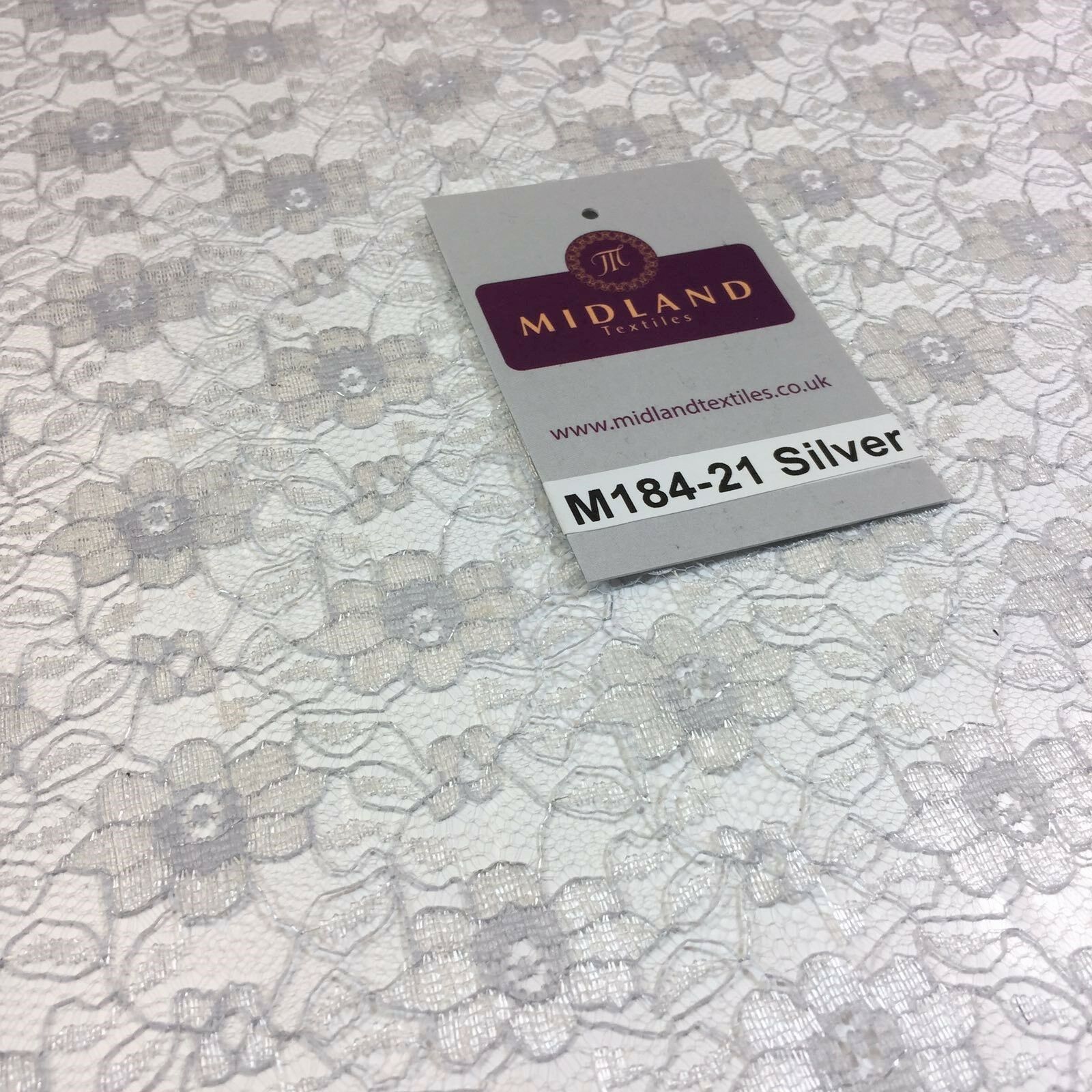 Floral Lace Net Fabric (Per Metre) Midtex  45' Wide M184