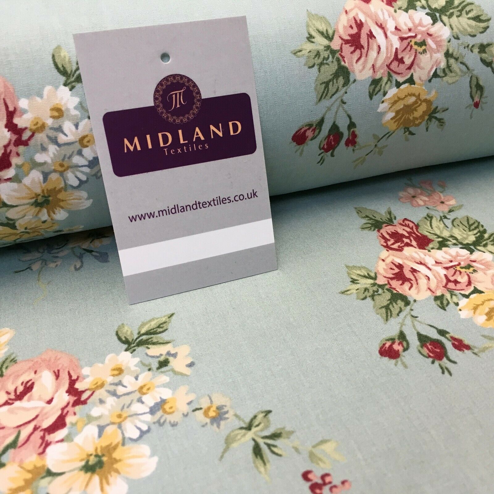 Floral Vintage Rose Shabby Chic Cotton Poplin Printed Fabric 110cm Wide MK1083