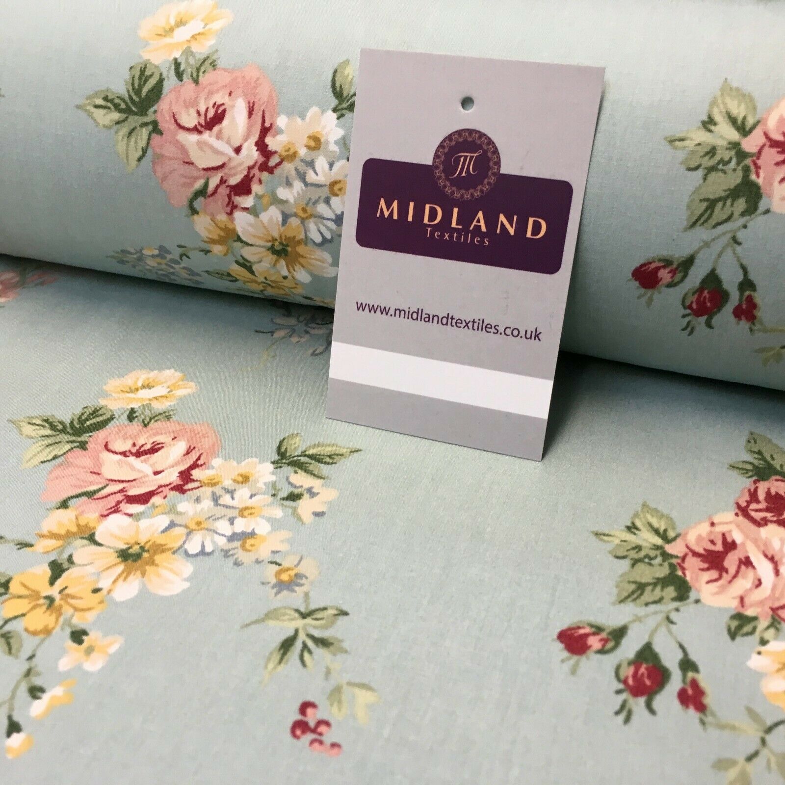 Floral Vintage Rose Shabby Chic Cotton Poplin Printed Fabric 110cm Wide MK1083
