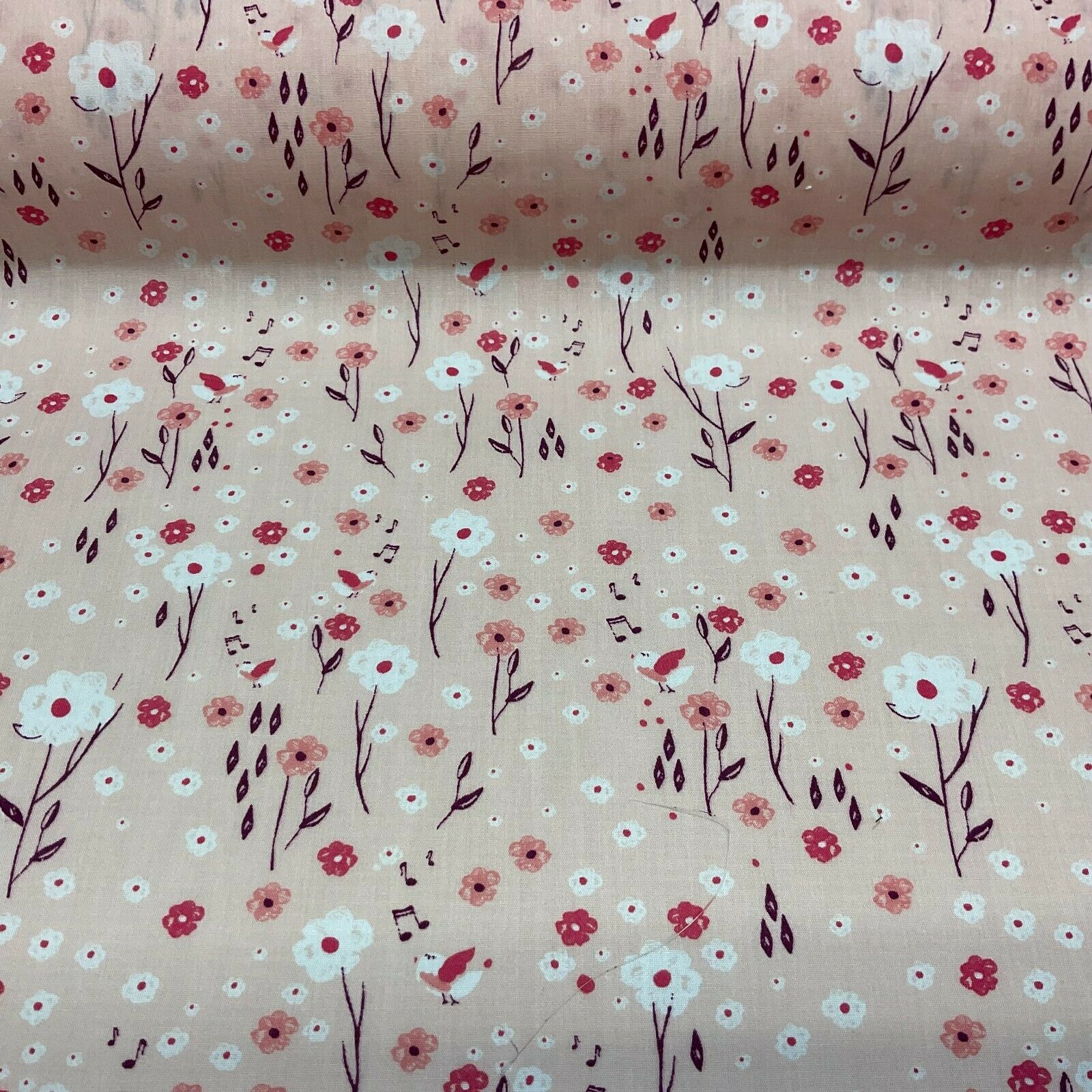 Pastel Summer Small Floral Poly cotton printed lightweight fabric M1617