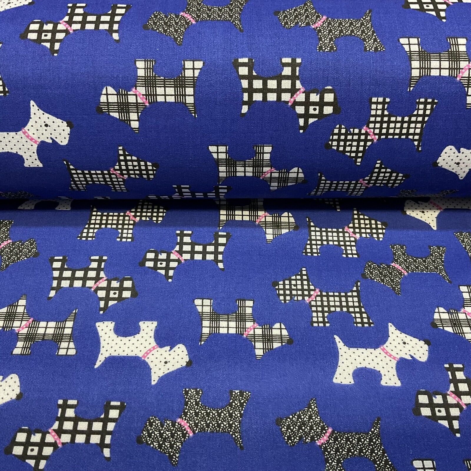 Scottie Dog Children's Poly cotton printed lightweight fabric M1640