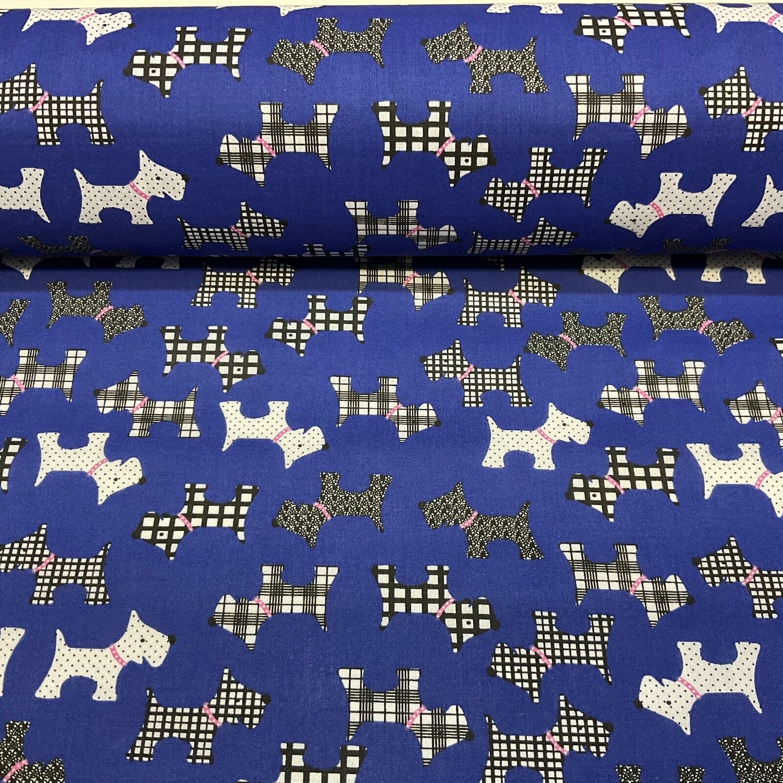 Scottie Dog Children's Poly cotton printed lightweight fabric M1640