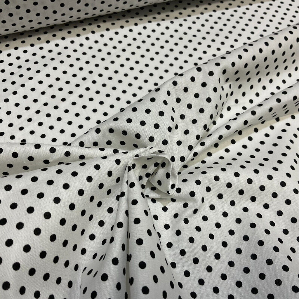 Soft Touch 100% Cotton 4mm pin Spot Dot printed dress fabric M1646