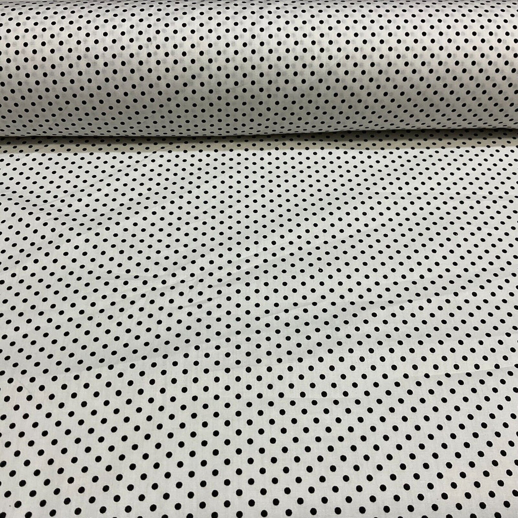 Soft Touch 100% Cotton 4mm pin Spot Dot printed dress fabric M1646