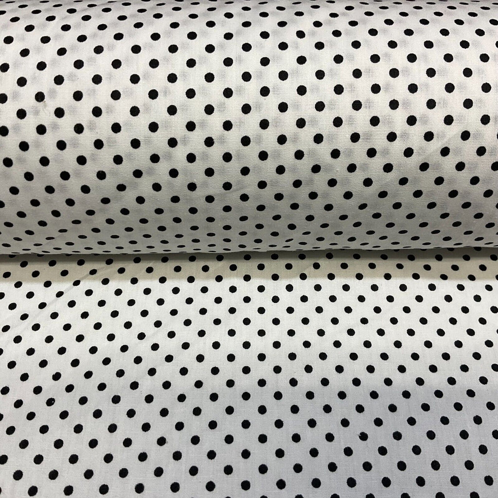 Soft Touch 100% Cotton 4mm pin Spot Dot printed dress fabric M1646