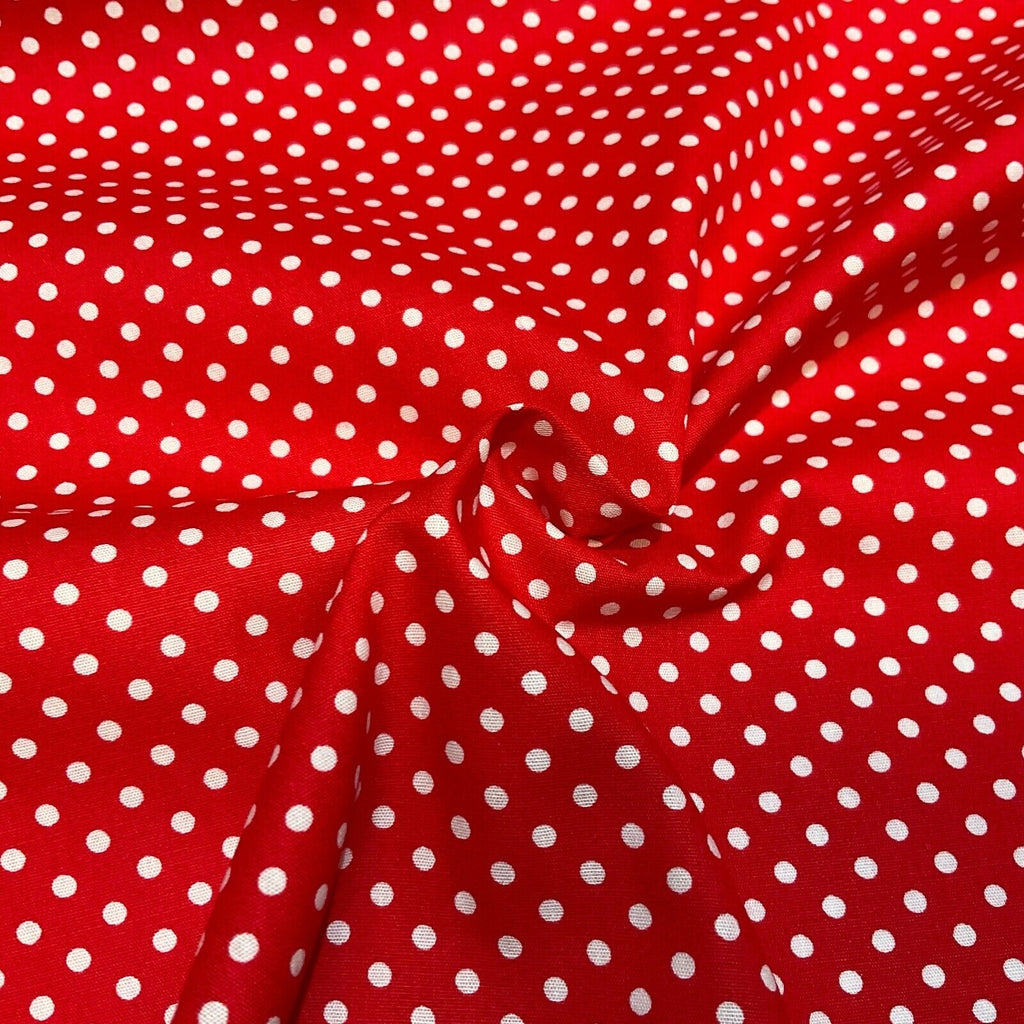 Soft Touch 100% Cotton 4mm pin Spot Dot printed dress fabric M1646